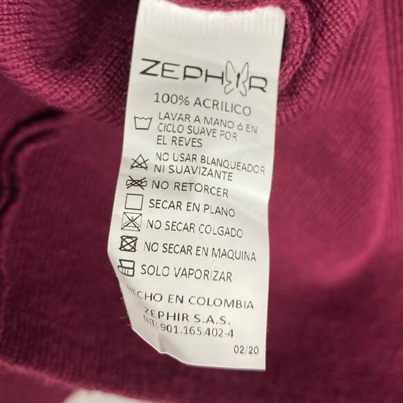 Zephyr Women’s Cranberry Grandpacore Cardigan Sweater Size Small - Picture 7 of 11